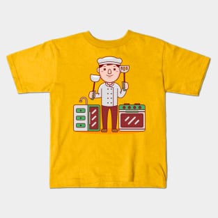 Cute Chef Cartoon Kids T-Shirt